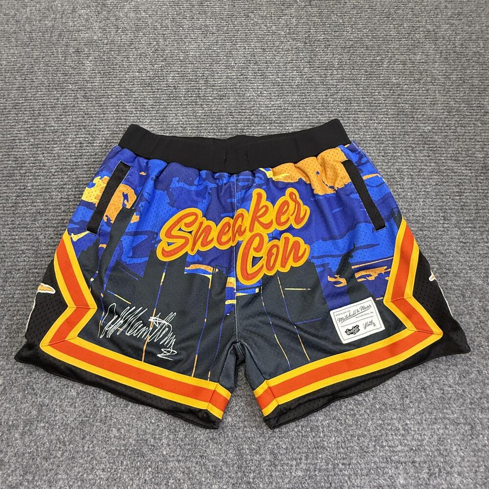 Mitchell & Ness Shorts Mens Medium Blue Sneaker Jeff Hamilton Basketball